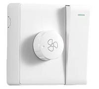 RPFROP Régulateur de vitesse moderne pour ventilateur de plafond - Panneau mural moderne de type 86 - Réglage de la vitesse avec 1 interrupteur