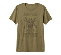 RPG Fantasy Nain Miniature Vitruve Man Leonardo Da Vinci T-Shirt Haut de Gamme