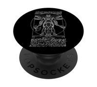 RPG Fantasy Orc Miniature Vitruve Man Leonardo Da Vinci PopSockets PopGrip Adhésif