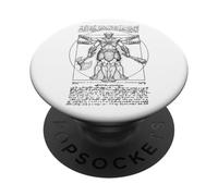 RPG Fantasy Orc Miniature Vitruve Man Leonardo Da Vinci PopSockets PopGrip Adhésif