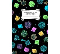 RPG Neon Dice Composition Notebook | College Ruled | 120 Pages | Dice and Adventure Notebook for D&D Players