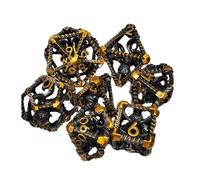 RPG Polyedral Dice Set - Jeu de dice en métal - Jeu de rôle Steampunk - Dés de jeu de rôle Steampunk Dragon Dice Set de dés polyédraux en métal de qualité supérieure pour jeux de table