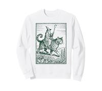 RPG Vintage chevauchant Un Chat géant Fantasy Dark-Academia Art Sweatshirt