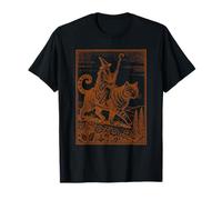 RPG Vintage chevauchant Un Chat géant Fantasy Dark-Academia Art T-Shirt