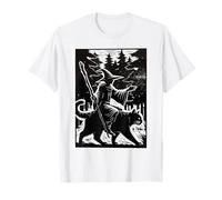 RPG Vintage chevauchant Un Chat géant Fantasy Dark-Academia T-Shirt