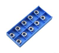 RPGT10T3MOAK N01 Lot de 10 inserts de fraisage en carbure R5 Lames circulaires pour aluminium, adaptées aux tâches de semi-finition