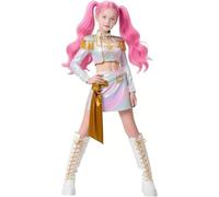 RPixc Costume de scène de chasse aux démons pour fille, idole pop coréenne Mira/Zoey/Rumi, personnage d'anime Halloween jeu de rôle (Mira, 150)