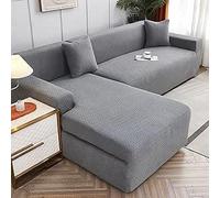 RPixc Housses de Canapé D Angle Couverture de Canape en Forme de L Couvre Canape Gris/Beige/Bleu Housse de Canapé Extensibles avec Méridienne Gauche/Droite Housse Protection Canapé Chat Chien
