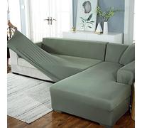 RPixc Housses de Canapé D Angle Couverture de Canape en Forme de L Couvre Canape Gris/Beige/Bleu Housse de Canapé Extensibles avec Méridienne Gauche/Droite Housse Protection Canapé Chat Chien
