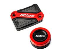 RPJFCPCS Couvercle de Cylindre CNC for Moto YZF R125 YZFR125 2008-2024, Bouchon de réservoir de Liquide de Frein Avant et arrière, Bouchon de Remplissage d'huile YZF-R125
