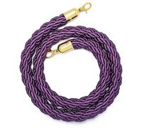 Rple Corde de Stanchion avec crochet - Barrière de contrôle de la foule de qualité supérieure pour événements, mariages, cinémas, hôtels et fêtes (2,5 m)