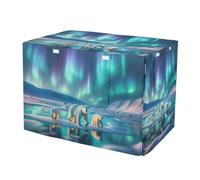 RPLIFE Aurora Housse de cage pour chien avec ours polaires et résistante au vent et à l'eau pour animaux domestiques d'intérieur Taille M