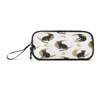 RPLIFE Black Cats Moons Basic Pencil Pouch Long Pencil Pouch School Pencil Bag