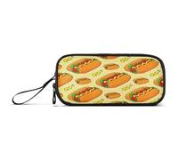RPLIFE Boîte à crayons avec fermeture éclair pour garçons Motif Hot Dogs