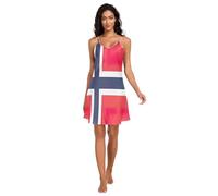 RPLIFE Bouvet Island Flag Robe à enfiler en satin pour femme, bretelles spaghetti réglables et col en V, chemise de nuit d'été pour femme, taille S, Drapeau de l'île Bouvet, M