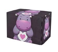 RPLIFE Cartoon Little Hippo Housse de cage pour animal domestique avec ouvertures (S-XL) lavable, taille L