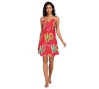 RPLIFE Christmas Gingerbread Cookies Robe de nuit en satin pour femme avec bretelles spaghetti, chemises de nuit sans manches pour femme, Biscuits au pain d'épice de Noël, XL