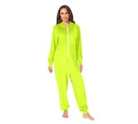 RPLIFE Combinaison pyjama jaune fluo vert citron électrique pour adulte, combinaison de Noël douce unisexe à capuche, vêtement de détente une pièce, Jaune fluo, citron vert électrique, XX-Large