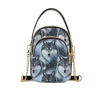 RPLIFE Cool Grey Wolves Sacs à bandoulière tendance pour femmes Petits sacs à main pour femmes tendance