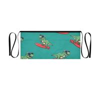 RPLIFE Cool Rex Tablier court pour planche de surf avec 3 poches, joli demi-tabliers pour fleuriste, barman, barista