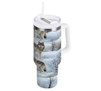 RPLIFE Cool Wolf - Gobelet de 1200 ml avec poignée, gobelet de 887 ml avec poignée, gobelet à thé