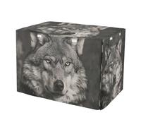RPLIFE Cool Wolf Housse de cage pour chien avec panneaux latéraux enroulables Gris Taille M