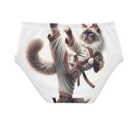RPLIFE Culotte en coton pour petite fille, motif chat de Kung Fu Ragdoll pour fille, 2 à 8 ans, Poupée de Ragdoll Chat Kung Fu, 4 ans