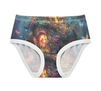 RPLIFE Culotte en coton pour petite fille, motif maison de fées, 2 à 8 ans, Maison de fée vibrante, 4 ans