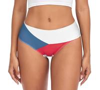RPLIFE Culotte respirante pour femme avec drapeau du Bangladesh, slip souple et confortable, Drapeau de la République tchèque, Small