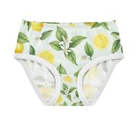 RPLIFE Culottes pour filles, aquarelle, jaune citrons pour tout-petits, sous-vêtements en coton, pour filles, 2 à 8 ans, Aquarelle Jaune Citrons, 6 ans