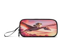 RPLIFE Demi canard demi-dragon mouches trousse à crayons et stylo, grande trousse à crayons pour garçons