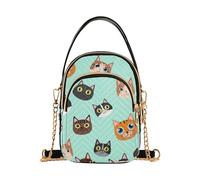RPLIFE Diverse Cat Sac à main matelassé vert menthe pour femme Sac à chaîne tendance avec poignée en cuir