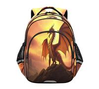 RPLIFE Dragon Hill Sac à dos pour garçons et filles de 3 à 8 ans, sac à dos pour école primaire, 38,1 cm, Coucher de soleil Dragon Hill, Medium, Sacs à dos traditionnels