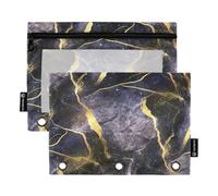 RPLIFE Galaxy Gold Lot de 2 pochettes transparentes pour l'école des enfants, 24,8 x 17,8 cm (taille unique x 2)