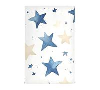 RPLIFE Grand torchon blanc à motif étoiles aquarelle, 71 x 45,7 cm, essuie-mains en tissu absorbant, imprimé