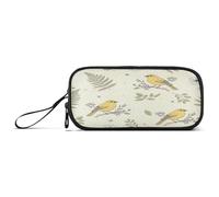RPLIFE Grande trousse à crayons avec branche perchée d'oiseau jaune