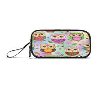 RPLIFE Grande trousse à crayons avec motif hiboux et yeux de dessin animé
