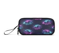 RPLIFE Grande trousse à crayons avec motif licornes violettes, trousse classique de poche