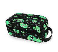 RPLIFE Green Alien Trousse de maquillage pour salle de bain résistante à l'eau