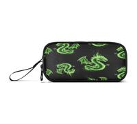RPLIFE Green Dragon Trousse à crayons basique noire de grande capacité avec fermeture éclair pour filles