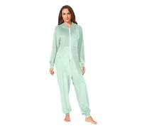 RPLIFE Horizon Pyjama grenouillère pour adulte en velours cristal doux Unisexe, Bleu céleste, Large