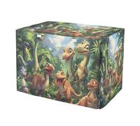 RPLIFE Housse de cage amusante pour chien de la forêt de dinosaures Taille universelle pour propriétaires d'animaux de compagnie, taille M