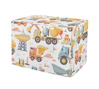 RPLIFE Housse de cage avec côtés enroulables, résistante au vent et pliable pour voyage, motif véhicules de dessins animés, blanc, taille L