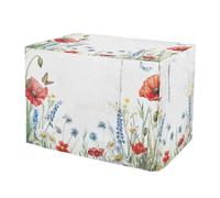 RPLIFE Housse de cage pour chien à motif de fleurs sauvages et papillons (S-XL) résistante à l'eau et au vent pour dressage de chiots, taille L