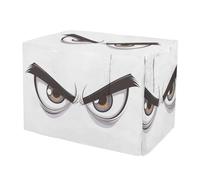 RPLIFE Housse de cage pour chien aux yeux en colère de dessin animé simple avec ouvertures, taille XL