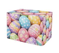 RPLIFE Housse de cage pour chien avec boucle fixe au bas - Motif œufs de Pâques pastel - Taille S