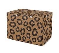 RPLIFE Housse de cage pour chien avec ouvertures, motif léopard, marron et noir, taille S à XL, résistante aux UV, réduit les aboiements, taille S