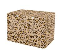 RPLIFE Housse de cage pour chien imprimé léopard avec boucle fixe en bas, housse de cage pour dressage de chiots, taille XL