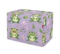 RPLIFE Housse de cage pour chien mignonne grenouille violette (S-XL) lavable, résistante aux UV, taille S