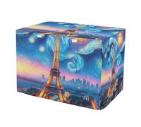 RPLIFE Housse de cage pour chien Motif Paris Tower Nuit étoilée Lavable Taille S à XL Coupe-vent pour propriétaires d'animaux de compagnie Taille M